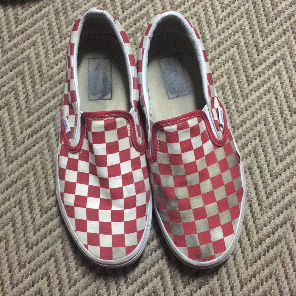 Red Checkered Vans